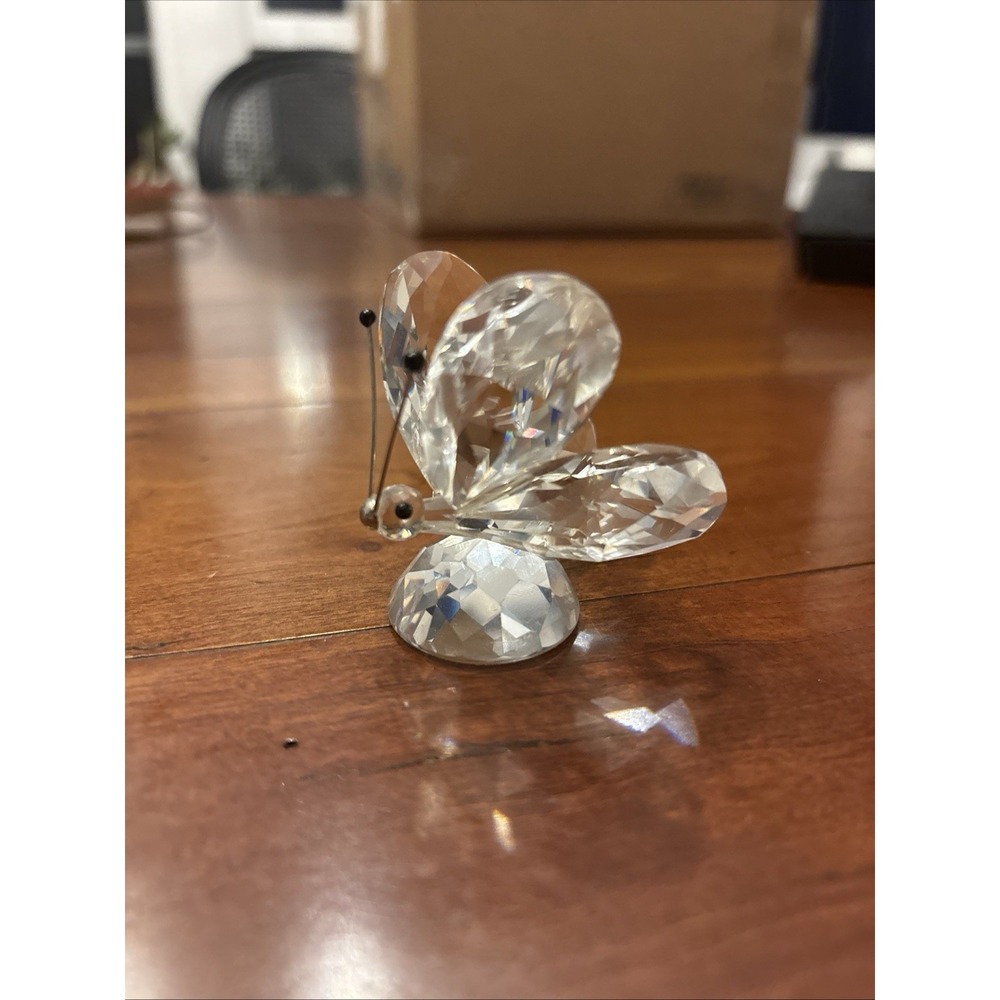 Swarovski Crystal "In A Summer Meadow" Large Butterfly Figurine Retired 7639